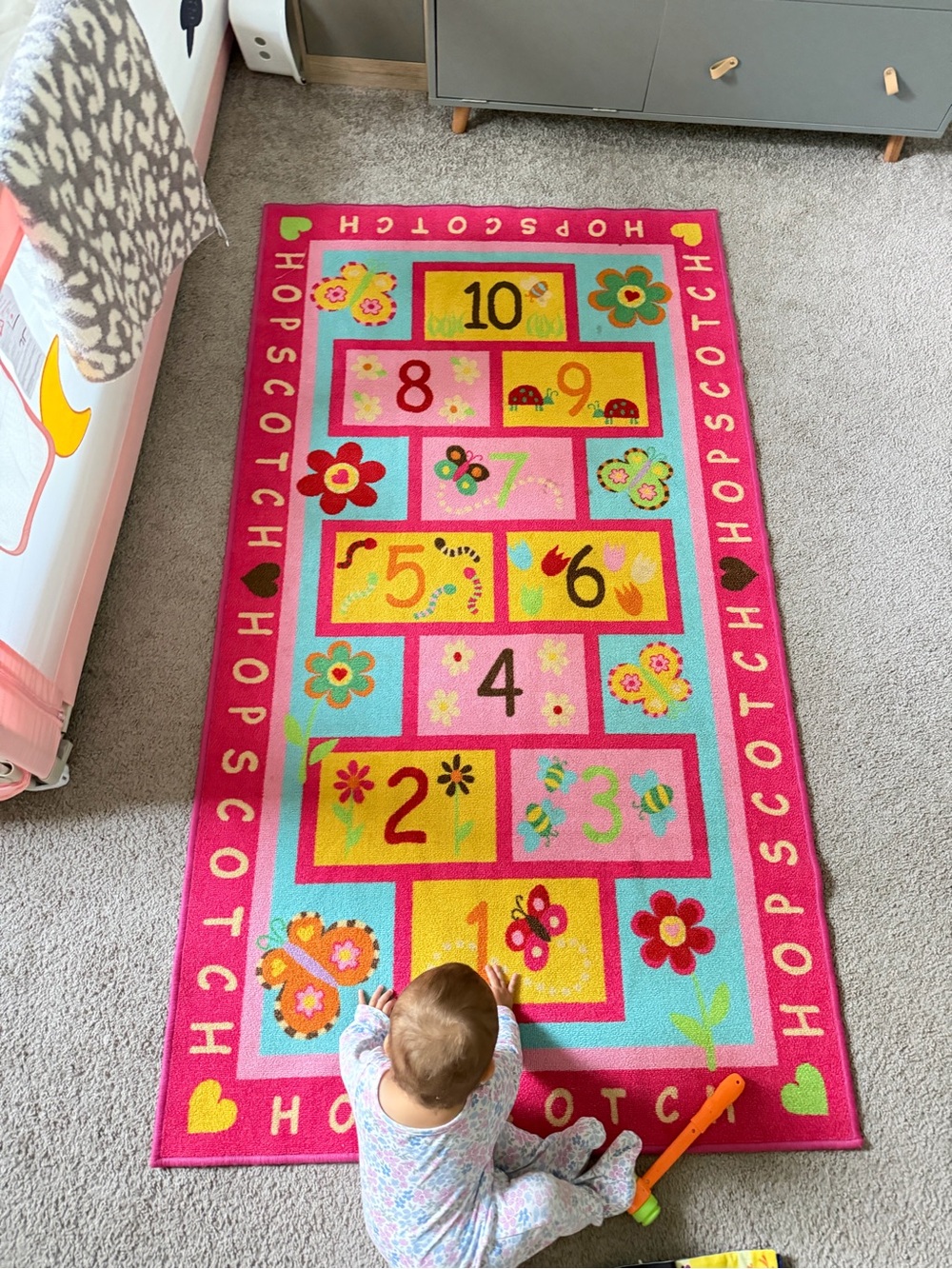 39x72 Hopscotch Number Rug - Picture 3 of 3